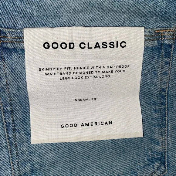 Good American Good Classic Skinnyish Hi-Rise Gap Proof Waist 10/30 - Picture 10 of 12